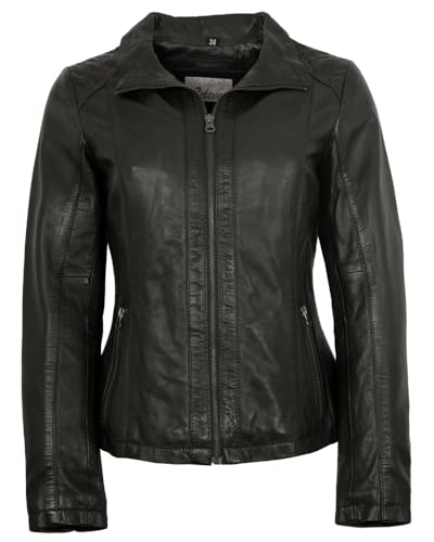 7eleven - Damen Echtleder Lederjacke Lammnappa schwarz Größe 40 von 7eleven