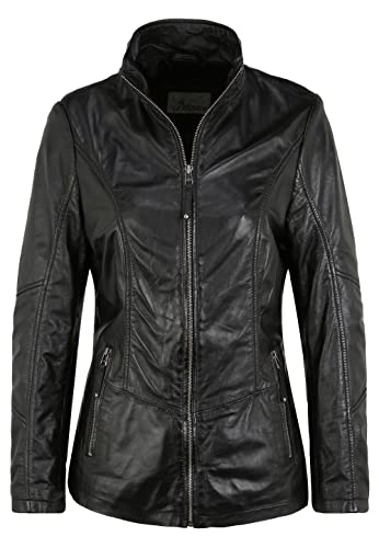 7eleven Damen Lederjacke Grenoble black 38 von 7eleven