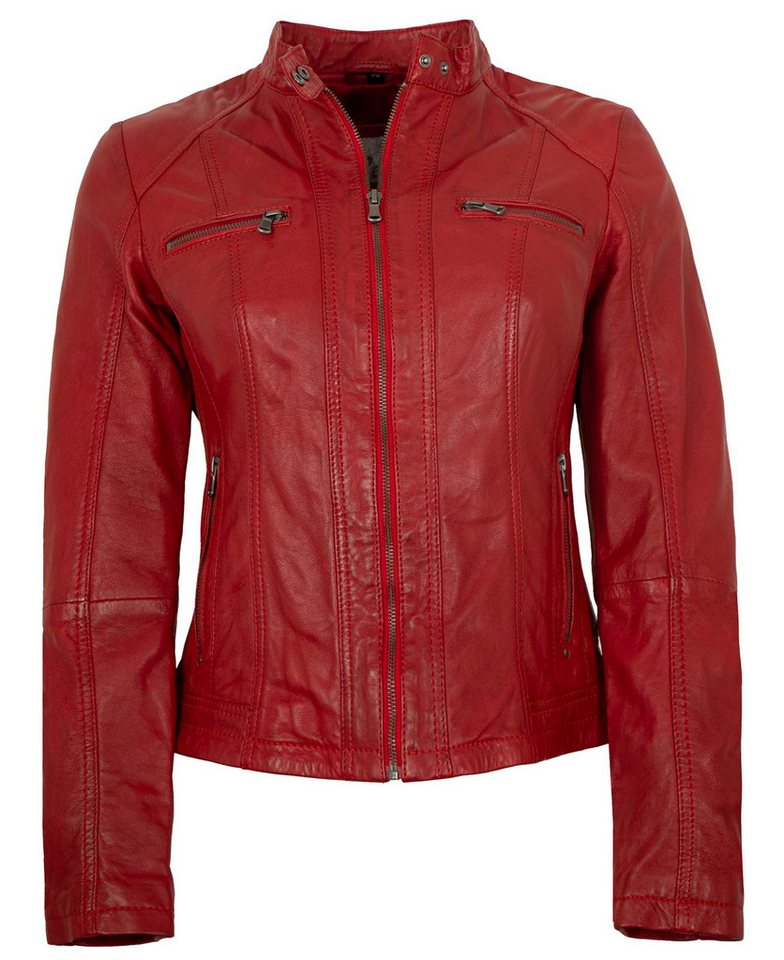 7eleven Lederjacke Catania 7eleven - Damen Lederjacke Lammnappa rot von 7eleven