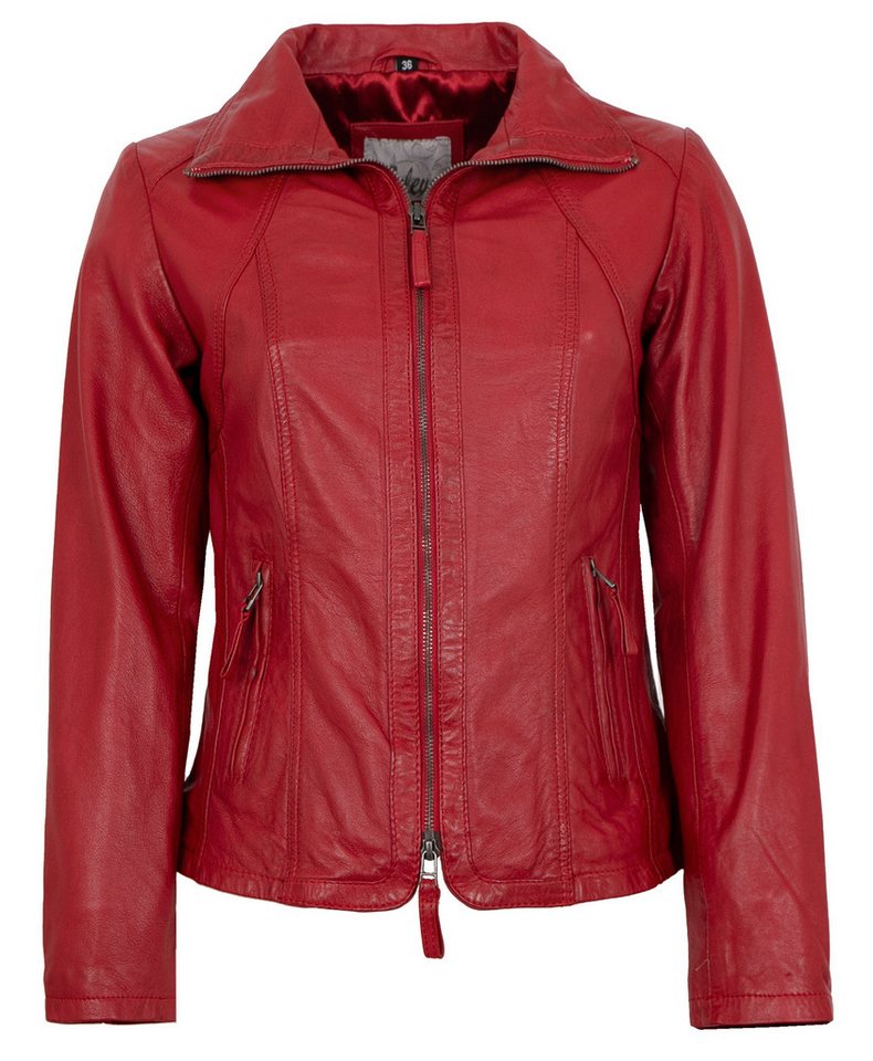 7eleven Lederjacke Grace/L 7eleven - Damen Echtleder Lederjacke Lammnappa rot von 7eleven