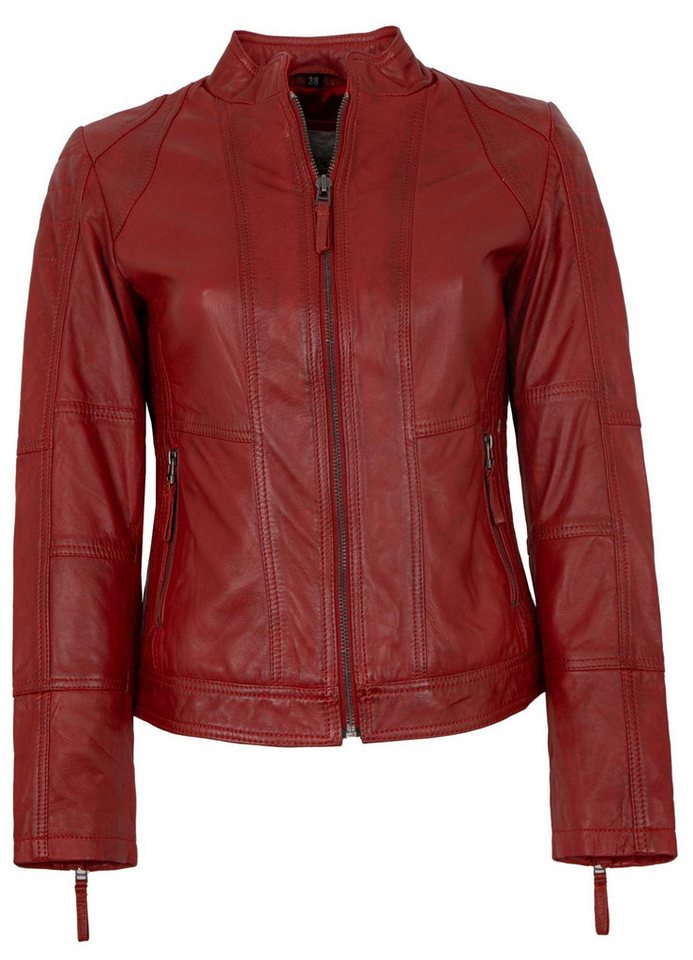7eleven Lederjacke Vigni 7eleven - Damen Lederjacke Lammnappa rot von 7eleven