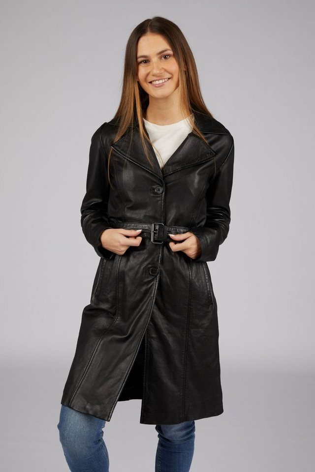 7eleven Ledermantel SELORAINE mit Gürtel von 7eleven