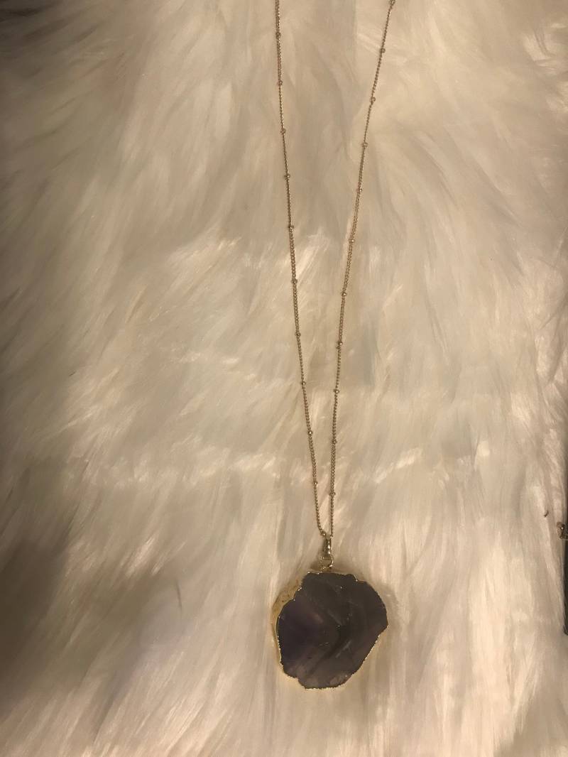 Gold Lackiert Amethyst Halskette Gold Lackiert Amethyst Halskette von 7evenGifts