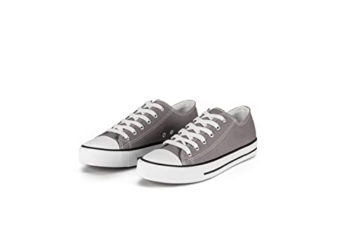 7kmh Essentials Trainer Low Top Turnschuhe Unisex Sneaker Damen Herren Light Grey 37 von 7kmh