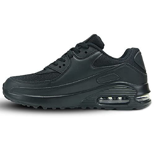 7kmh Unisex Damen Herren leichte Laufschuhe Turnschuhe Dämpfung Sneaker Übergrößen Schwarz Mono 37 von 7kmh