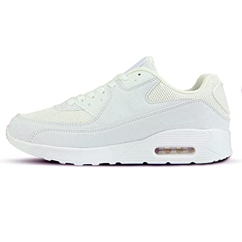 7kmh Unisex Damen Herren leichte Laufschuhe Turnschuhe Dämpfung Sneaker Übergrößen Weiß Mono 38 von 7kmh