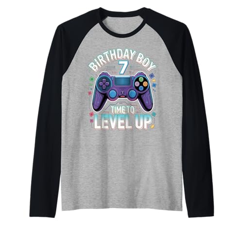 Birthday Boy Time To Level Up Gamer Videospiel 7 Jahre alt Raglan Birthday Boy Time To Level Up Gamer Videospiel 7 Jahre alt Raglan von 7th Birthday Boy Game Control