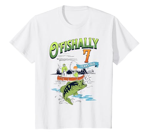 Kinder O'Fishally Angelmotiv zum 7. Geburtstag für Jungen und Kinder, 7 Jahre T-Shirt von 7th Birthday Fish Fishing Themed Party