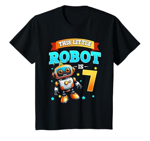 Kinder Roboter Geburtstagsfeier Dieser kleine Roboter ist 7 Jahre Alter Junge T-Shirt Kinder Roboter Geburtstagsfeier Dieser kleine Roboter ist 7 Jahre Alter Junge T-Shirt von 7th Birthday Robot Themed Party