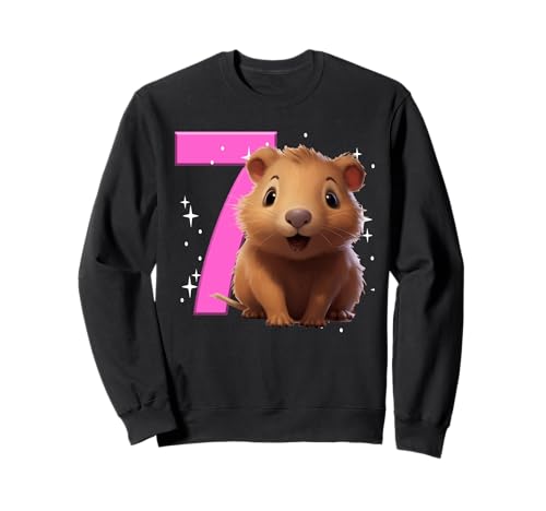 7. Geburtstag Capybara Party Outfit Mädchen Sieben Capybara 7 Sweatshirt 7. Geburtstag Capybara Party Outfit Mädchen Sieben Capybara 7 Sweatshirt von 7th Birthday Tees NYC