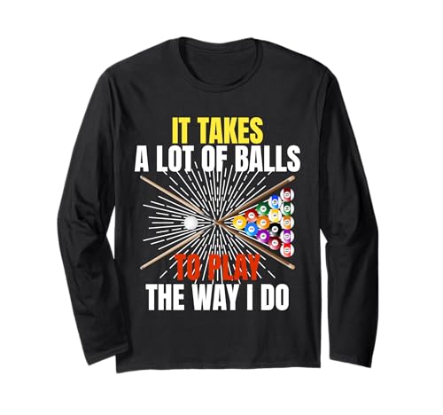 Lustiges Pool-Design für Männer und Frauen, Billard-Liebhaber, Poolspieler Langarmshirt von 8 Ball Pool Gift Billiards Accessories & Stuff