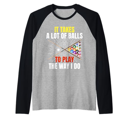 Lustiges Pool-Design für Männer und Frauen, Billard-Liebhaber, Poolspieler Raglan von 8 Ball Pool Gift Billiards Accessories & Stuff