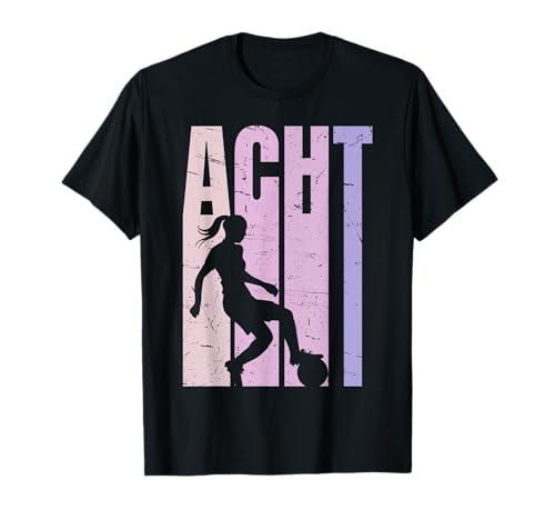 8. Geburtstag Mädchen Deko Fussball Thema Geburtstagsparty T-Shirt von 8 Geburtstag Fussball Geschenke Mädchen