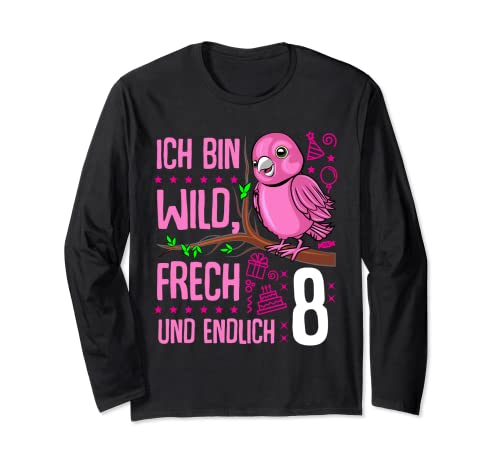 Ich bin wild frech und endlich 8 Jahre 8. Geburtstag Mädchen Langarmshirt Ich bin wild frech und endlich 8 Jahre 8. Geburtstag Mädchen Langarmshirt von 8 Geburtstag Mädchen Geschenk 8 Jahre Geburtstag