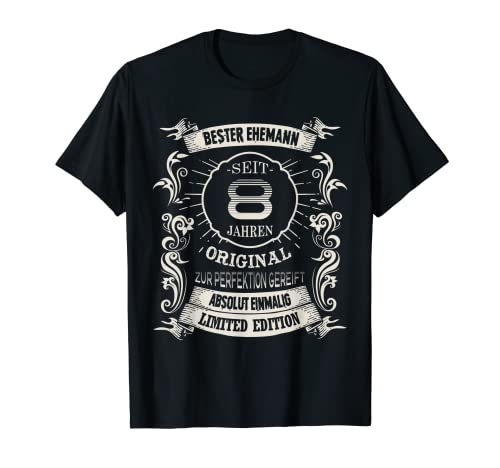 Herren Bester Ehemann Seit 8 Jahren Hochzeitstag Blecherne Hochzeit T-Shirt Herren Bester Ehemann Seit 8 Jahren Hochzeitstag Blecherne Hochzeit T-Shirt von 8 Hochzeitstag Geschenk Hochzeit Hochzeitsgeschenk