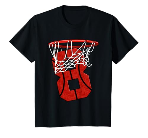 8. Basketball Geburtstag - Kinder Basketball Geschenk T-Shirt von 8 Jahre Basketball Geburtstag - BBall Geschenkidee