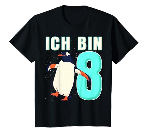 Pinguin 8 Jahre Jungen Mädchen Pinguin 8 Geburtstag T-Shirt Pinguin 8 Jahre Jungen Mädchen Pinguin 8 Geburtstag T-Shirt von 8 Jahre Pinguin 8 Geburtstagsshirts für Kinder