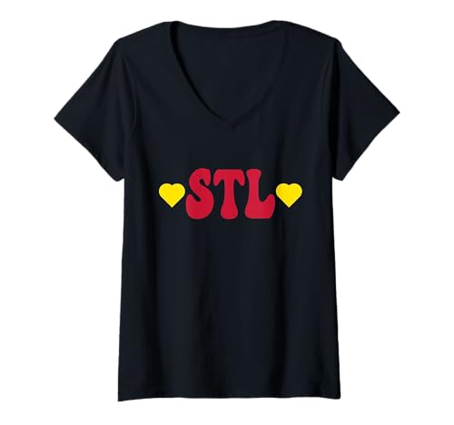 Damen Groovy Love for STL - Hippie Missouri is Vintage St Louis T-Shirt mit V-Ausschnitt Damen Groovy Love for STL - Hippie Missouri is Vintage St Louis T-Shirt mit V-Ausschnitt von 8 Twenty Three St Louis Missouri