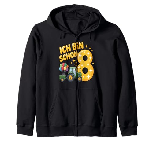 Kinder 8 Geburtstag Junge Traktor Outfit Ich Bin Schon 8 Kapuzenjacke Kinder 8 Geburtstag Junge Traktor Outfit Ich Bin Schon 8 Kapuzenjacke von 8 Year Tractors Birthday