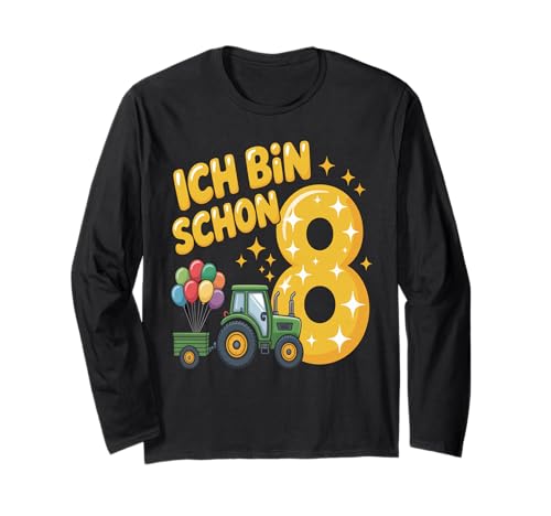 Kinder 8 Geburtstag Junge Traktor Outfit Ich Bin Schon 8 Langarmshirt Kinder 8 Geburtstag Junge Traktor Outfit Ich Bin Schon 8 Langarmshirt von 8 Year Tractors Birthday