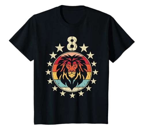 Kinder Löwe Geburtstag 8 Jahre alt Junge Mädchen Löwe 8. Geburtstag T-Shirt Kinder Löwe Geburtstag 8 Jahre alt Junge Mädchen Löwe 8. Geburtstag T-Shirt von 8 Years Old Birthday Lion Lovers