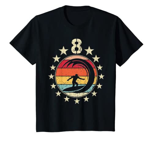 Kinder 8. Geburtstag Surfen 8 Jahre alt Surfer Geburtstag Junge Mädchen T-Shirt Kinder 8. Geburtstag Surfen 8 Jahre alt Surfer Geburtstag Junge Mädchen T-Shirt von 8 Years Old Birthday Surfing Lovers