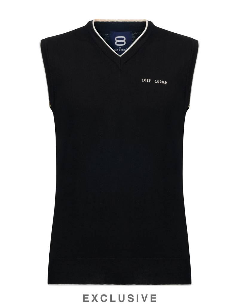 8 by COCO CAPITÁN Pullover Herren Schwarz von 8 by COCO CAPITÁN
