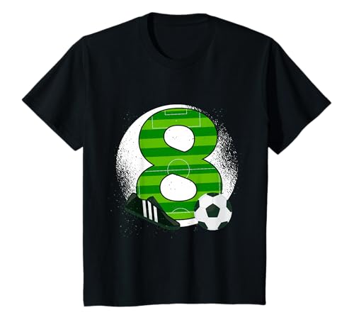8. Geburtstag Geschenk Geschenkidee - Schönes Fußball Kinder T-Shirt von 8. Geburtstag 8 Jahre Jungen Fußballer Geschenk