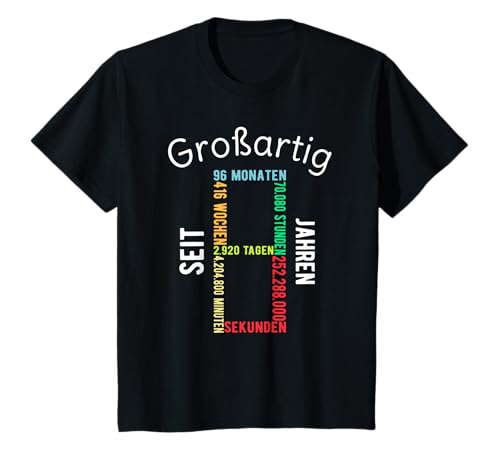 Geburtstag 8 Jahre Mädchen Jungen Geschenkidee T-Shirt von 8. Geburtstag Mädchen Junge Acht Jahre Geschenke