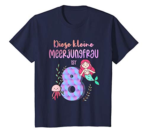 Kinder Meerjungfrau Geburtstagsshirt 8 Jahre Mädchen 8. Geburtstag T-Shirt von 8. Geburtstag Meerjungfrau Mädchen Geschenk-Ideen