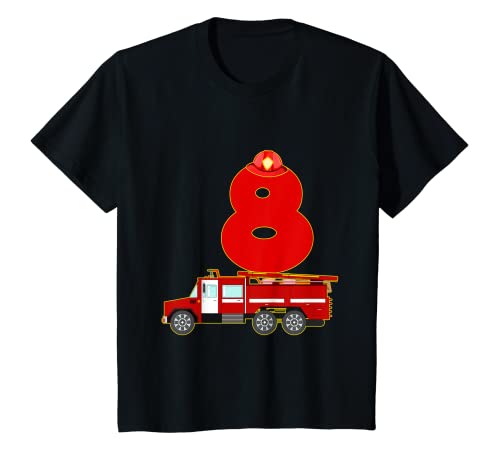 Kinder 8. Geburtstag Junge Deko Geburtstag 8 Jahre Junge Feuerwehr T-Shirt von 8. Geburtstagsdeko Feuerwehr Geburtstag Mitgebsel