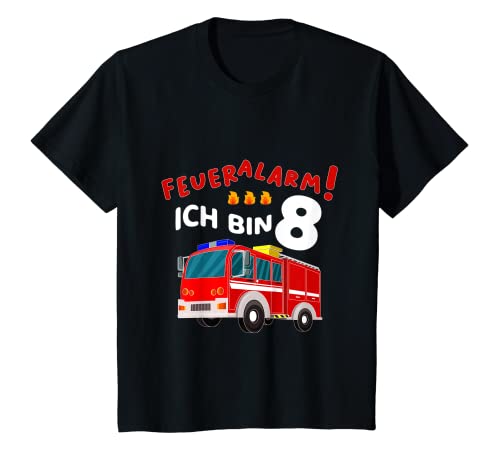 Kinder 8. Geburtstag Junge Deko Geburtstag 8 Jahre Junge Feuerwehr T-Shirt von 8. Geburtstagsdeko Feuerwehr Geburtstag Mitgebsel
