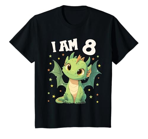 Kinder 8 Jahre alt Drachen Drache 8. Geburtstag T-Shirt von 8.Geburtstag Drachen Drache Shop
