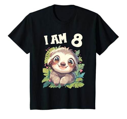 Kinder 8 Jahre alt Faultiere Faultier 8. Geburtstag T-Shirt Kinder 8 Jahre alt Faultiere Faultier 8. Geburtstag T-Shirt von 8.Geburtstag Faultiere Faultier Shop