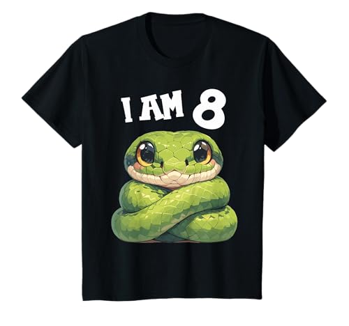 Kinder 8 Jahre alt Schlangen Schlange 8. Geburtstag T-Shirt von 8.Geburtstag Schlangen Schlange Shop