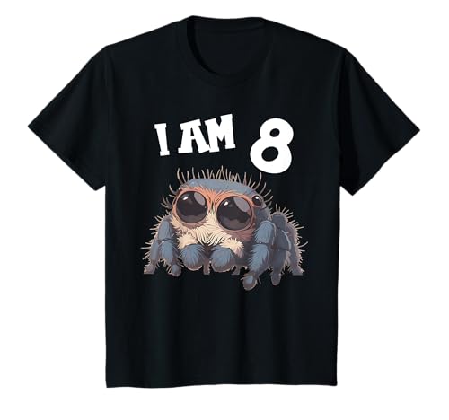 Kinder 8 Jahre alt Springspinnen Springspinne 8. Geburtstag T-Shirt von 8.Geburtstag Springspinnen Springspinne Shop