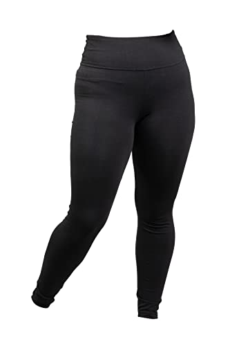 80 STREET Leggings mit hoher Taille für Damen, Curvy, große Größe für Fitness Yoga, Schwarz , 44/Große Größen von 80 STREET