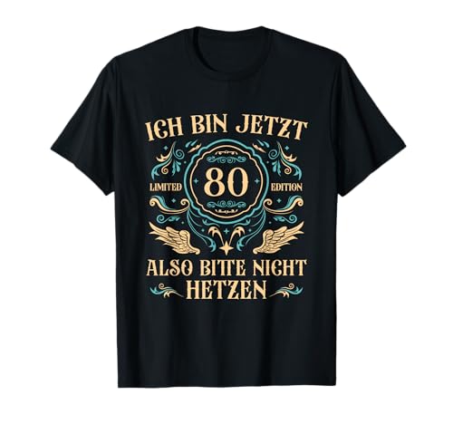 Herren 80 Jahre alt 80er Papa 80. Geburtstag T-Shirt von 80. Geburtstag Männer Zubehör