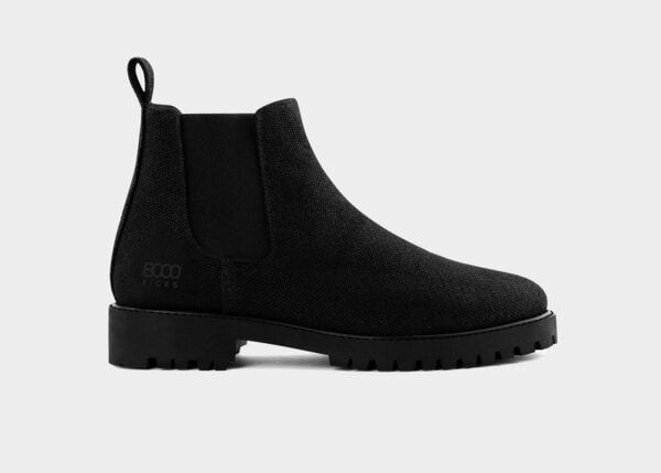 8000Kicks Der Crossover-Hanf-Chelsea in komplett Schwarz von 8000Kicks