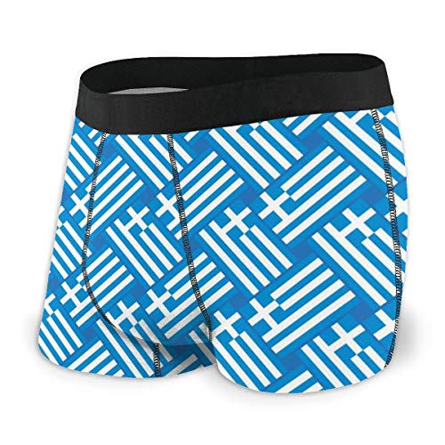 803 Herren Unterwäsche Griechische Flagge Herren Unterhosen Mit Komfortbund Männer Unterwäsche Weiche Boxershorts, Für Liebhaber, Ehemann, Männer, M von 803