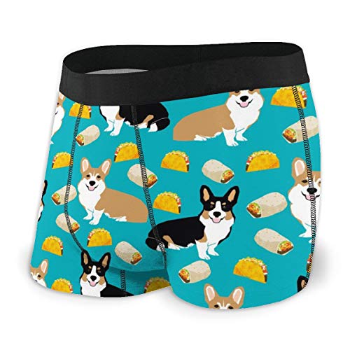 803 Herrenunterwäsche Corgi Tacos Niedliche Corgi Hunde Herren Unterhosen Geschenk Männer Boxershorts Bequeme Sportunterwäsche, Für Freund, Vati, Liebhaber, XL von 803