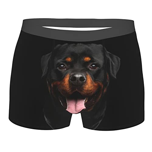 803 Männer Unterwäsche Porträt des Rottweiler-Hundes Herren Boxer Fitted,Atmungsaktive Herren Shorts Klassisch Männer Unterhosen XL von 803