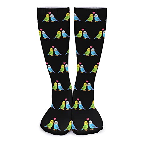 803 Socken Für Damen Nettes Cartoon Wellensittich Paar Trekkingsocken Freizeit Sportsocken Witzige Neuheit Socken Für Sport, Outdoor, Spazieren von 803