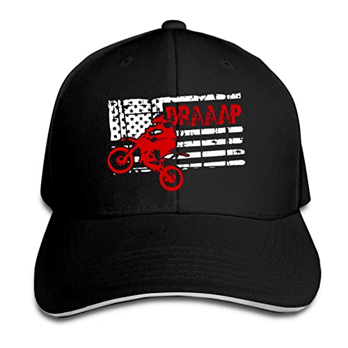 Baseballkappe Motocross Dirt Bike Amerikanische Flagge Sandwich-Kappe Hip Hop Unisex Mütze Klassische Trucker-Kappe, Für Wandern, Jungen, Mädchen von 803