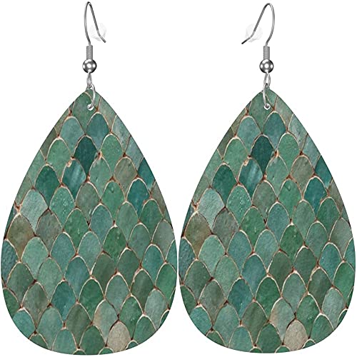 Ohrringe Für Frauen Bunte Mer-Maid Skalen Teardrop Ohrringe Ornamente Ohrringe Für Damen Vintage-Stil Schmuck Ohrringe, Für Mädchen, Frauen, Braut Party von 803