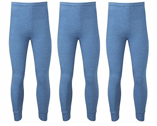 8055 605 Herren Thermounterteil Base Layer Leggings Lange Unterhose Warm Unterwäsche Hose 3er Pack, blau, 31-35 von 8055 605