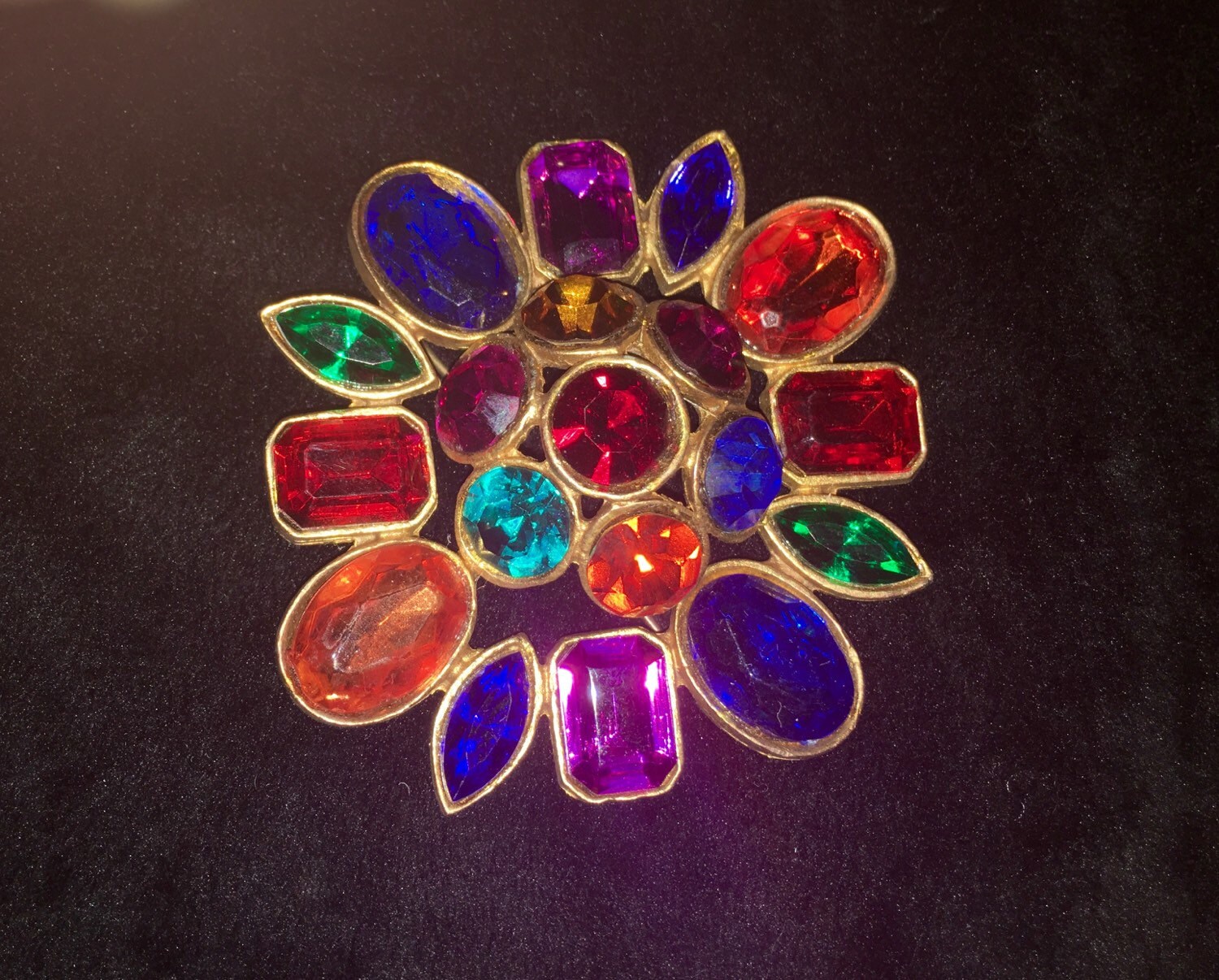 Vintage Multicolor Strass-Pin Vintage Multicolor Strass-Pin von 805Vintage