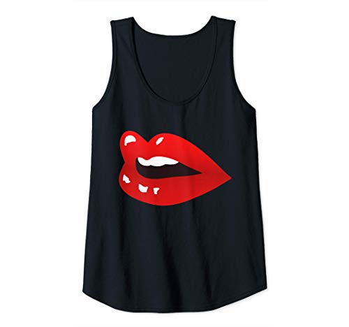 Damen Lippen Kussmund 80er 90er Jahre 80s 90s Motto Party Kostüm Tank Top Damen Lippen Kussmund 80er 90er Jahre 80s 90s Motto Party Kostüm Tank Top von 80er 90er Jahre Motto Party Verkleidung Geschenke