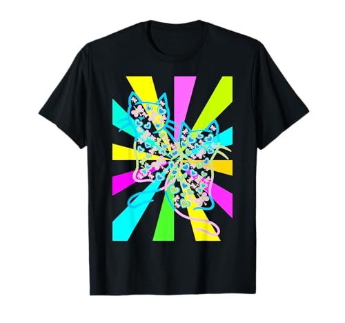 Herz Katzen Schmetterling Katze Retro Teenie Kinder Kind T-Shirt Herz Katzen Schmetterling Katze Retro Teenie Kinder Kind T-Shirt von 80er 90er Katzen Retro Katze Vintage