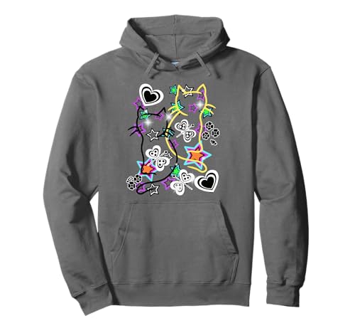 Retro Haustiere Katzen 60er Katze Kinder Pullover Hoodie von 80er 90er Katzen Retro Katze Vintage